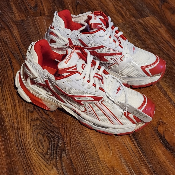 Balenciaga Other - Balenciaga White and Red Track Shoes (Brand New) (Size 12)